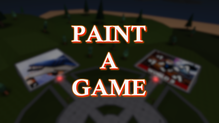 Paint a Game title over the outdoor map at night